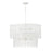 Capital 7-Light Lasercut Two-Tier Metal Pendant in Matte White Modern Motif