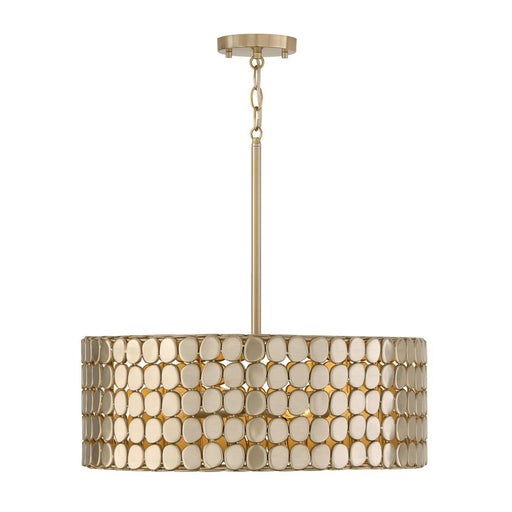 Capital 1-Light Medallion Pendant in Champagne Brass