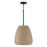 1-light Handcrafted Terracotta Pendant In Sienna And Matte Black | 354211SN