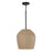 1-light Handcrafted Terracotta Pendant In Sienna And Matte Black | 354212SN