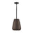 1-light Handcrafted Terracotta Pendant In Umber And Matte Black | 354213UR