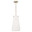 1-light Pendant In Aged Brass With Tapered Soft White Glass | 355211AD