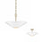 4 Lt Modern Botanical Dual Mount Pendant In Matte White W/ Painted Matte Brass Interior | 355442RE