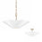 4 Lt Modern Botanical Dual Mount Pendant In Matte White W/ Painted Matte Brass Interior | 355443RE