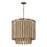 5-light Pendant In Dark Brass With Handcrafted Mango Wood In Nordic Grey Stain | 355651DR