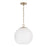 1-light Globe Pendant In Matte Brass With Faux Alabaster Glass And Alternating Loop Designer Chain | 355812MA-551