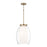 1-light Pendant In Aged Brass With Layered White And Clear Glass | 355911AD