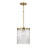 1-light Pendant In Aged Brass With Clear Beveled Fluted Glass | 356211AD