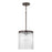 1-light Pendant In Oil Rubbed Bronze With Clear Beveled Fluted Glass | 356211OR