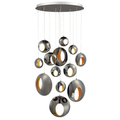 Arlington,  13 Light  Led Chand, Bk/ch | 35910-015