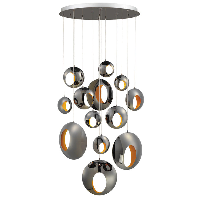 Arlington,  13 Light  Led Chand, Bk/ch | 35910-015