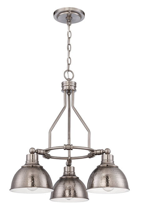 Craftmade Timarron 3 Light Down Chandelier in Antique Nickel