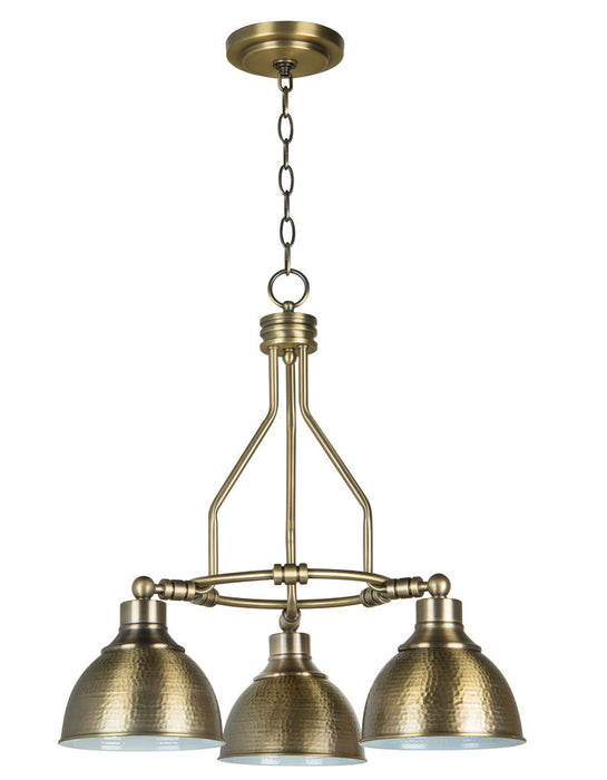 Craftmade Timarron 3 Light Down Chandelier in Legacy Brass