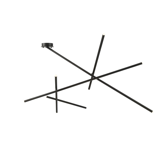 Crossroads,  9 Light  Led Flushmt, Blk | 36249-015