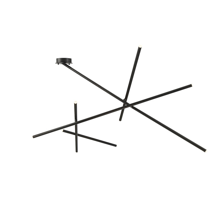 Crossroads,  9 Light  Led Flushmt, Blk | 36249-015