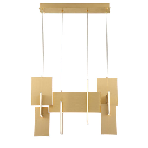 Coburg, Chandelier, Led, Lnr, Gold | 37345-013