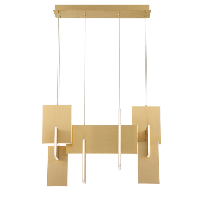 Coburg, Chandelier, Led, Lnr, Gold | 37345-013