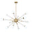 Zodiac 12 Light Aged Brass + Matte White Chandelier | 3812-AG-MT