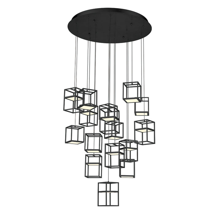 Ferro, 16 Light  Led Chand, Blk | 38259-023