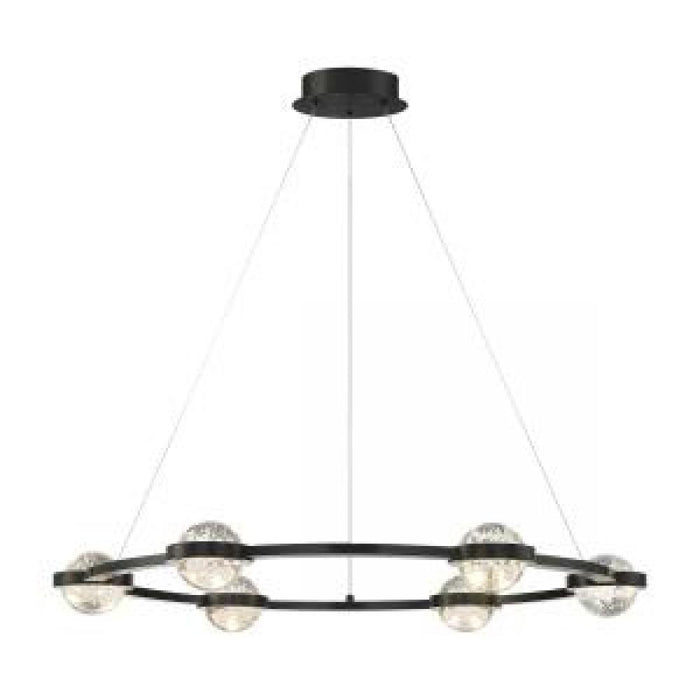 Circolo,  6 Light  Led Chand, Blk | 39308-016
