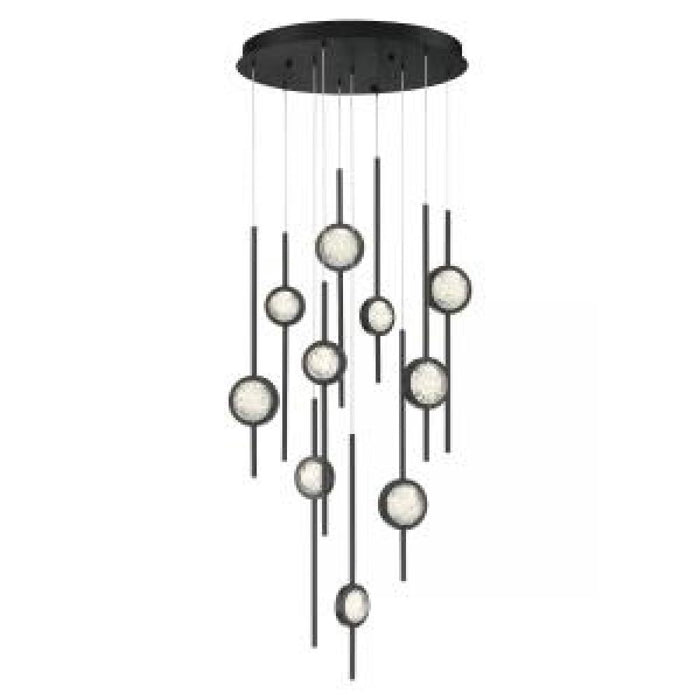 Barletta,  10 Light  Lt Led Chand, Blk | 39464-019