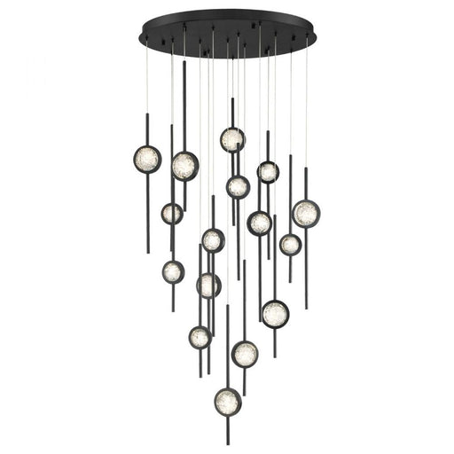 Barletta, 16 Light  Led Chand, Blk | 39465-016