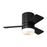 Era 32 Hugger Led Ceiling Fan In Midnight Black With Midnight Black / American Walnut Reversible | 3ERHR32MBKD