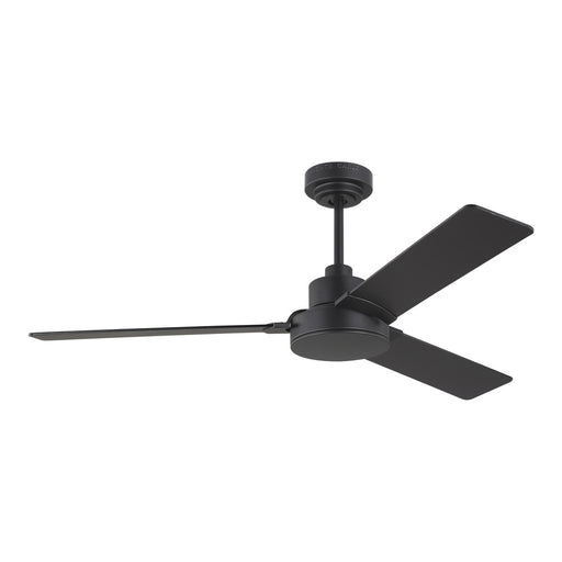 Generation Lighting Jovie 52" Indoor/Outdoor Midnight Black Ceiling Fan with Wall Control and Manual Reversible Moto