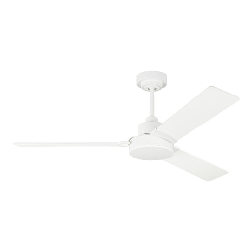 Generation Lighting Jovie 52" Indoor/Outdoor Matte White Ceiling Fan with Wall Control and Manual Reversible Motor