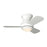 Orbis 32 Hugger Led Ceiling Fan In Matte White With Matte White Blades And Light Kit | 3OBSHR32RZWD