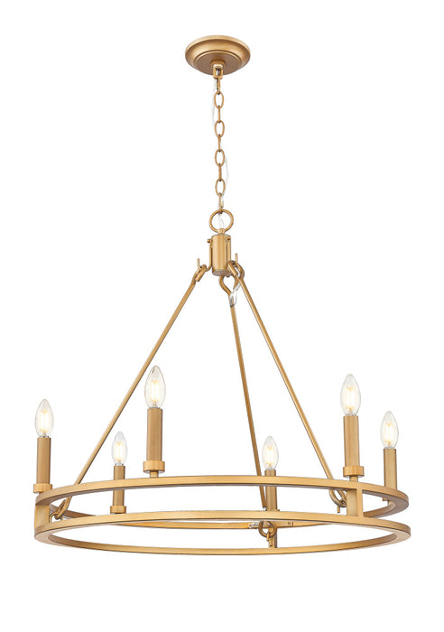 6 Light Chandelier | 4005-6SBR
