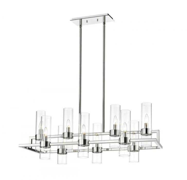 10 Light Linear Chandelier | 4008-10PN