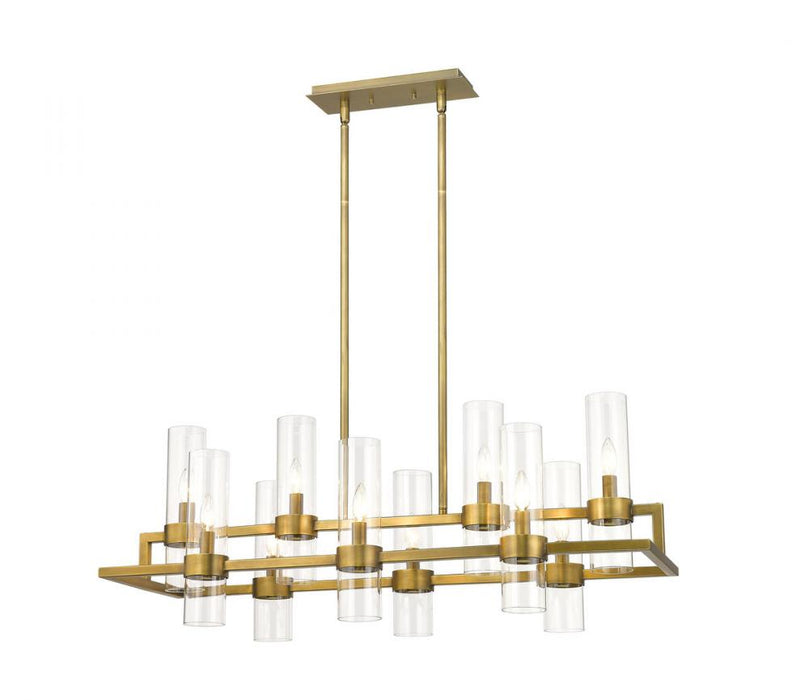 10 Light Linear Chandelier | 4008-10RB