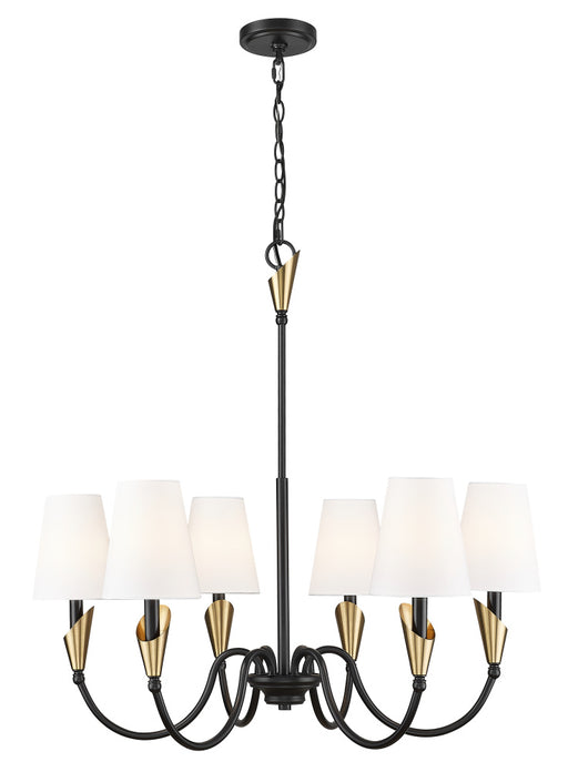 6 Light Chandelier | 4014-32MB-MGLD