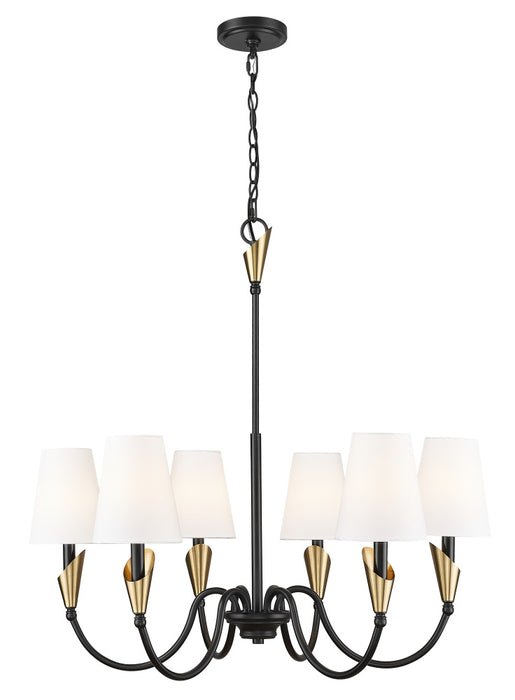 6 Light Chandelier | 4014-32MB-MGLD