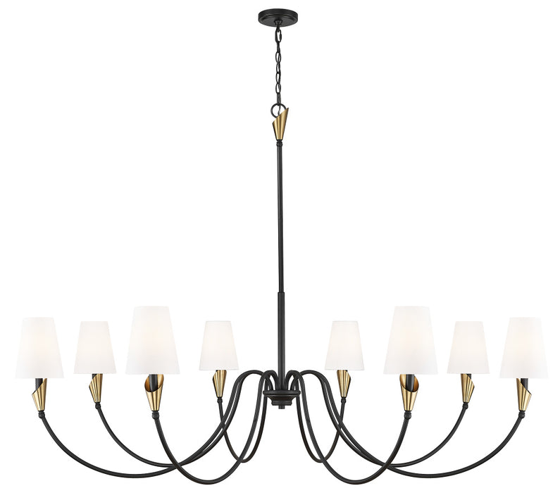 8 Light Chandelier | 4014-65MB-MGLD