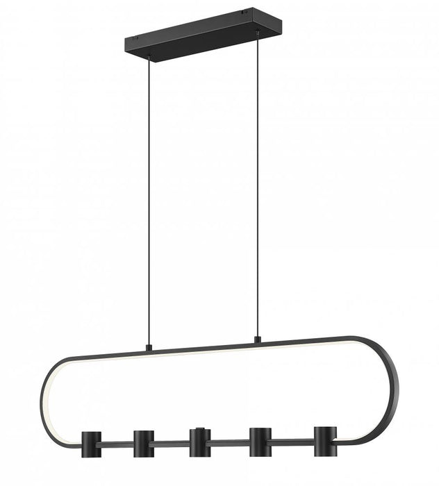5 Light Linear Chandelier | 4101-42L-MB-LED
