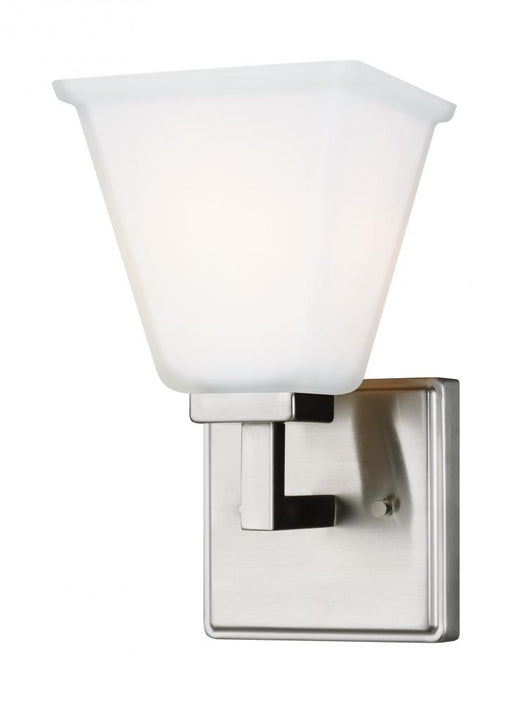Generation Lighting Ellis Harper classic 1-light indoor dimmable bath vanity wall sconce in brushed nickel silver finish