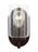 Generation Lighting Oslo dimmable 1-light wall bath sconce in a bronze finish with clear seeded glass shade