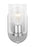 Generation Lighting Oslo dimmable 1-light wall bath sconce in a brushed nickel finish with clear seeded glass shade