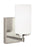 Generation Lighting Alturas contemporary 1-light LED indoor dimmable bath vanity wall sconce in brushed nickel silver fi