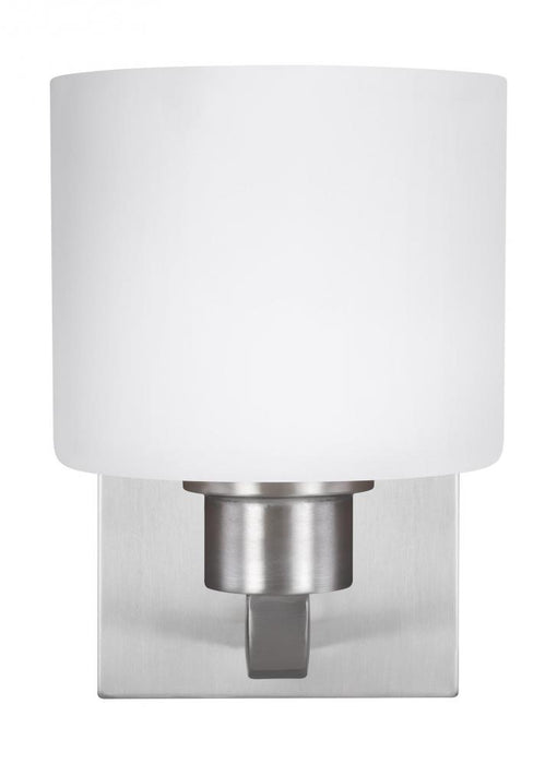 Canfield Modern 1-light Led Indoor Dimmable Bath Vanity Wall Sconce In Brushed Nickel Silver Finish | 4128801EN3-962