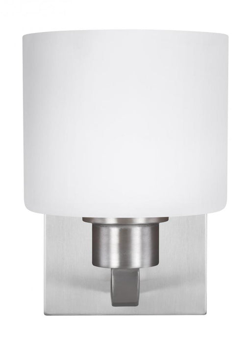 Canfield Modern 1-light Led Indoor Dimmable Bath Vanity Wall Sconce In Brushed Nickel Silver Finish | 4128801EN3-962