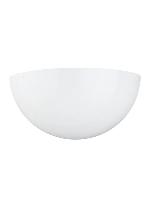 Generation Lighting Edla traditional 1-light indoor dimmable bath vanity wall sconce in white finish with white plastic | 4138-15