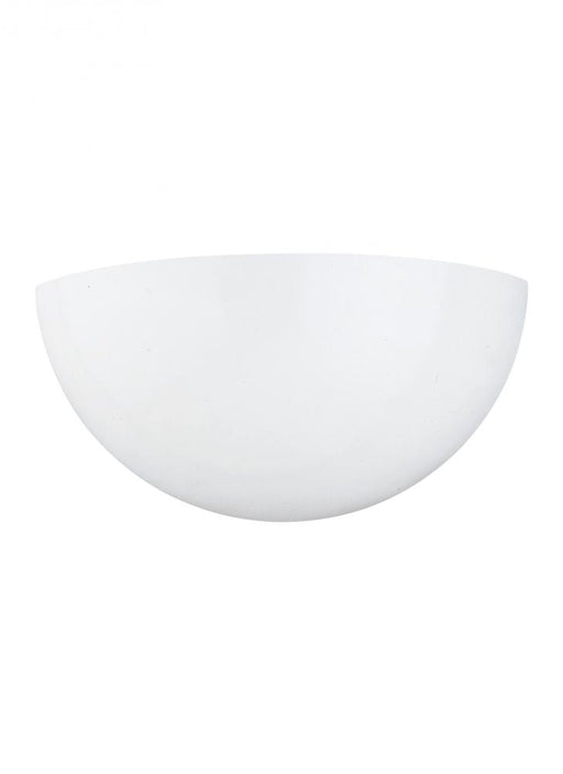 Generation Lighting Edla traditional 1-light indoor dimmable bath vanity wall sconce in white finish with white plastic