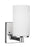 Generation Lighting Hettinger transitional 1-light LED indoor dimmable bath vanity wall sconce in chrome silver finish w