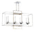 Craftmade Cubic 8 Light Linear Chandelier in Chrome