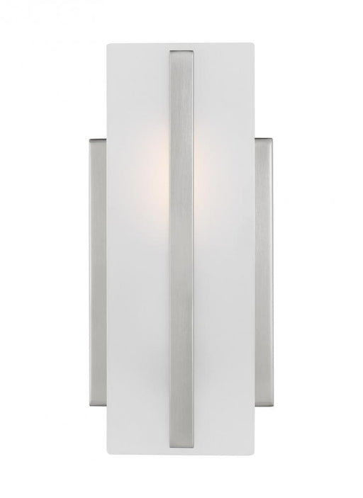 Visual Comfort & Co. Studio Collection Dex contemporary 1-light indoor dimmable bath vanity wall sconce in brushed nickel silver finish wit