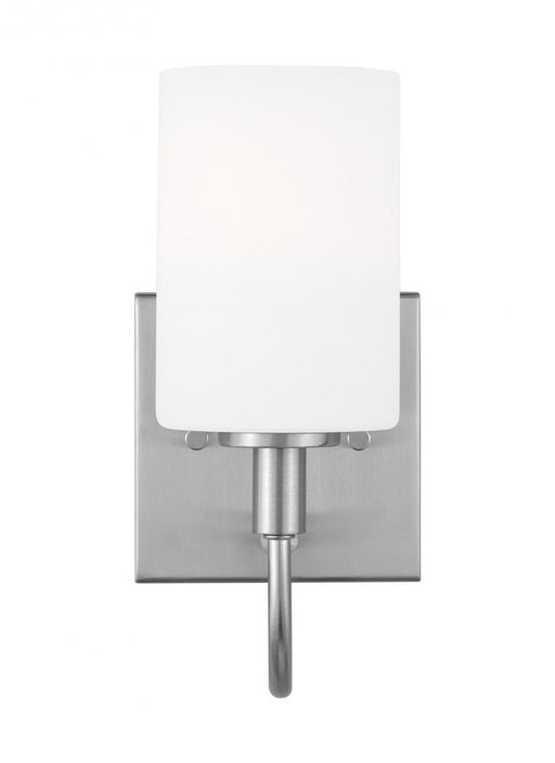 Visual Comfort & Co. Studio Collection Oak Moore traditional 1-light LED indoor dimmable bath vanity wall sconce in brushed nickel silver f