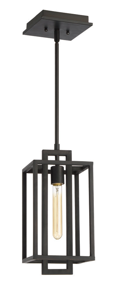 Craftmade Cubic 1 Light Pendant in Aged Bronze Brushed